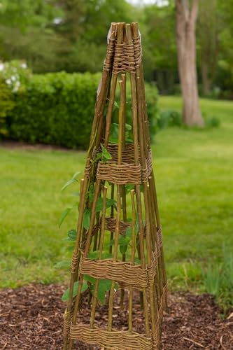 Willow Obelisk Plant Support For Climbing Plants Garden Obelisk Support For Sweet Peas Beans Clematis And Roses Natural Obelisk Garden Support (1.8M) - 5
