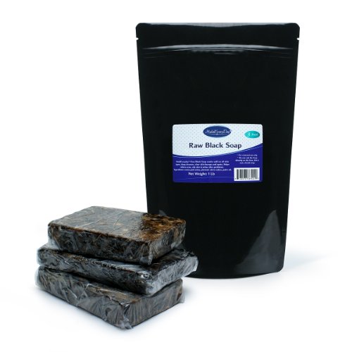 Raw African Black Soap from Ghana - Pack of 3 Blocks x 1 Lb Each