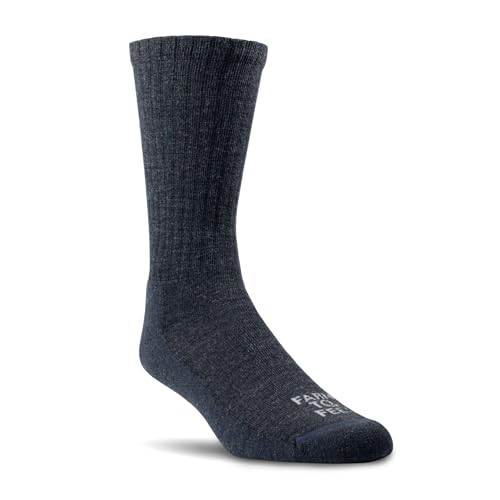 Farm to Feet Mount Airy Light Cushion Merino Wool Crew Socks - Charcoal, Large