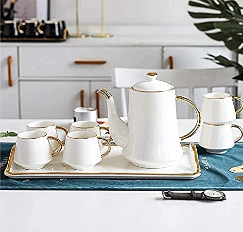 Tetera Japonesa, Café de cerámica Juego de té Caja de Regalo Nordic Phnom Penh Taza de café Blanco Cafetera Bandeja… - Imagen 4