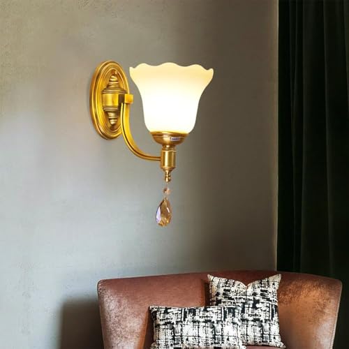 Lampe de lit de Couloir en Laiton Américain pour Ambiance Tamisée
