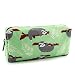 LParkin Sloth Students Super Large Capacity Canvas Pencil Case Pen Bag Pouch Stationary Case Makeup Cosmetic Bag (Blue)
