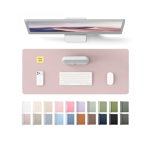 YSAGi Leather Desk Pad Protector, Office Desk Mat, Large Mouse Pad, Non-Slip PU Leather Desk Blotter, Laptop Desk Pad, Waterproof Desk Writing Pad for