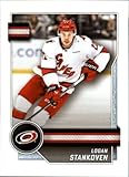 2025-26 Topps NHL Stickers 83 Logan Stankoven Carolina Hurricanes Rookie Sticker Official Hockey Sticker (paper thin, smaller than regular card)