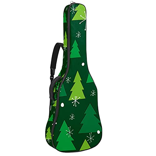 Housse guitare fermeture éclair souple et tissu étanche Vert Noël pour modèles acoustiques