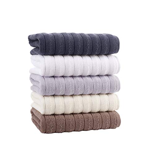 Enchante Home - Vague Turkish Towels - 8 Piece Wash Towels, Zero Twist Turkish Towel - Quick Dry, Soft, Absorbent #TOP2