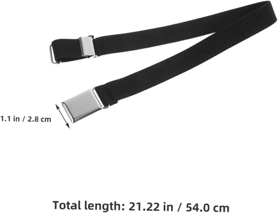 BESPORTBLE Elastic Pants Waistband Belt Stretch Elastic Band Black Polyester
