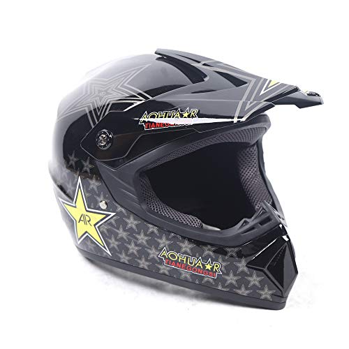 Image of Youth Kids Offroad Gear Combo Helmet Gloves Goggles DOT Motocross Off-Road Racing ATV Dirt Bike Protector (#4, M)