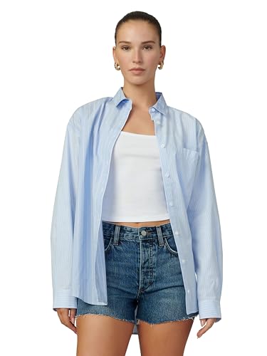 Joe's Jeans Women's The Boyfriend Button Down Long Sleeve Shirt,