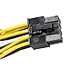 Jteyult 8Pin to Dual 8Pin(6+2) Power Cable GPU Power Cable for K80 M40 M60 P40 P100