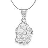 The Black Bow Sterling Silver U. of Georgia Medium Necklace - 18 Inch