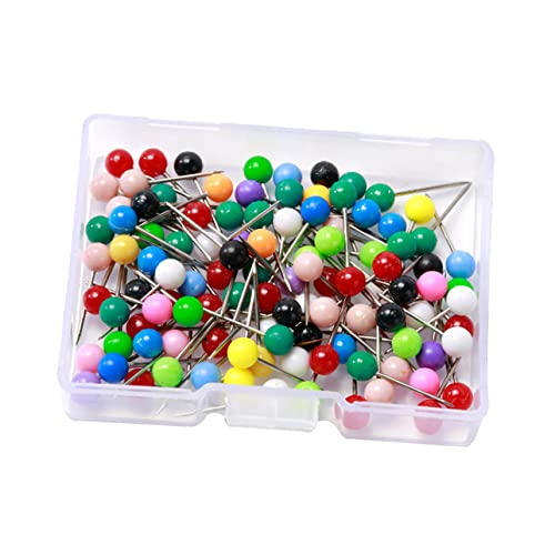 LALAFINA 100pcs Box 4mm DIY Pearl Pin Straight Pins for Sewing Crafts Dressmaking
