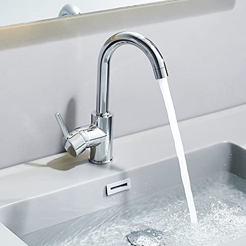 WasserHoy Waschtischarmatur mit 360° Schwenkfunktion und Auslauf