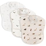 Susurration Baby Lätzchen Wasserdicht Ltzchen 3 Stück Kleinkind Fütterlätzchen Mit Auffangschale Waschbar Sabberlätzchen für Jungen und Mädchen (Dinosaur)
