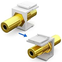 HB-DIGITAL Keystone Modul mit Klinkenbuchse | Multimedia-Keystone für Patchpanel Netzwerkdose Keystone-Halterung Verbinder Adapter Kupplung Plug-&-Play weiß – Ansicht 4