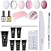 Produktbild Winkey Nagel-Set UV-LED-Lampentrockner mit 13-teiligem Nagel-Gel-Polier-Kit Manakure-Werkzeug 6-Farben-Nagelset einweichen (Pink)