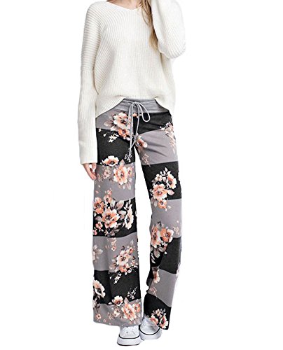 Marilyn & Main Women's Comfy Soft Stretch Floral Polka Dot Pajama Pants