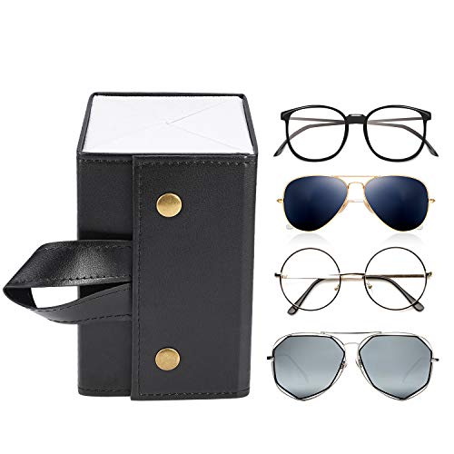 Image of SMARTTOP Sunglass Eyeglass Organizer Collector 5 slot 6 Slot PU Eyeglasses Storage Case Box Multiple Hanging Eyewear Display