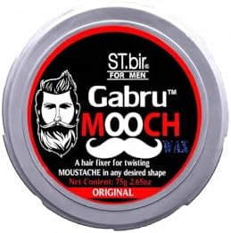 St.bir Gabru Mooch Wax for Men | Strong Hold Hair Styling Wax | Matte Finish | 75g