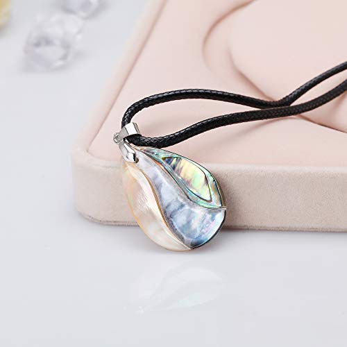 Yazilind Sea Abalone Shell Drop Water Shape Pendant Necklace Choker Engagement Jewelry For Women #TOP4