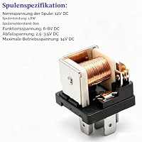 Gebildet 5 Stück JD1912 Auto-Relais-Kabelbaum, 12V, 40A, 4-Polig, SPST, 12 AWG, Kabelbaum-Steckdosen mit Eingebauter Diode für Autos, LKW, Transporter, Motorräder, Boote – Ansicht 6