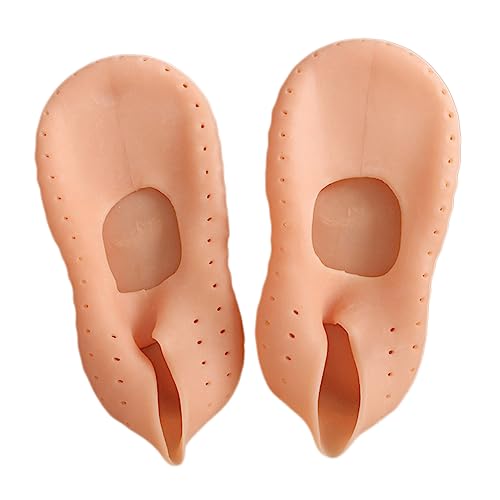 Healeved Elastic Room Beach Socks Set Socks in Skin Tone Anti-Slip Lightweight m Size 2 Pairs