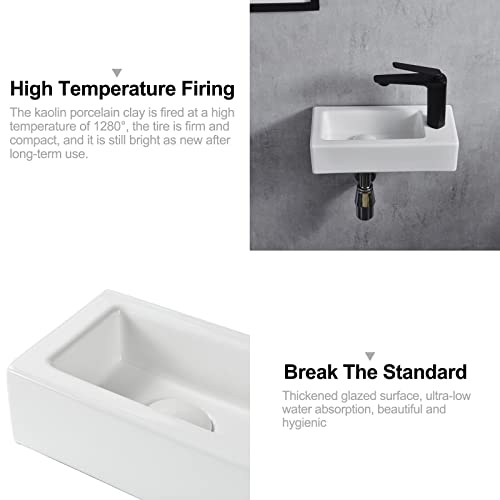Davivy 14.5'' X 7.3'' Bathroom Corner Sink With Pop Up Drain And Installation Kit, Mini Wall Mount Corner Sink,White Vessel Sink,Mini Bathroom Sink,Mini Rv Sink,Small Sinks For Tiny Bathrooms #TOP5