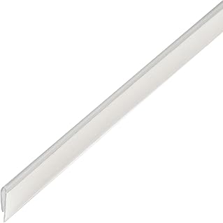 Outwater Plastic J Channel Fits Material 1/64 Inch Thick Clear PVC Cap Moulding with White Foam Adhesive 46 Inch Length (Pack of 3)