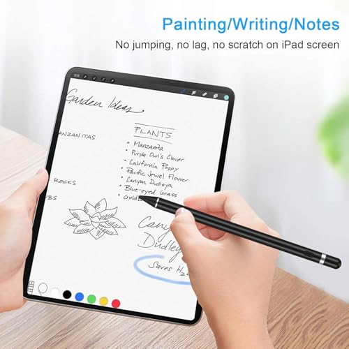 Image of MIXOO Active Stylus Pen for Android Tablet, Digital Pen Active Pencil Fine Point Compatible with iPhone, iPad, Android, Tablets & All Touch Screens - No Palm Rejection (Black)