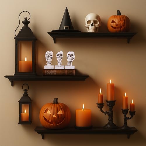 Estatuas decorativas de esqueleto set 3 piezas estilo gótico miniatura 3