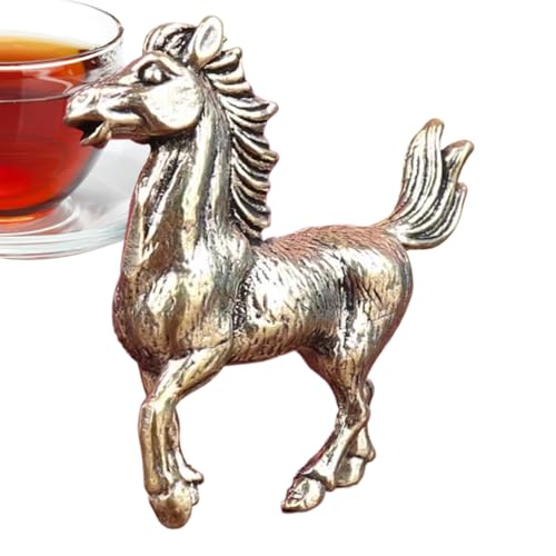 Genérico Figura De Caballo Latón | Escultura Galope Vintage Figuras Caballos Elegantes Mesa para Sala