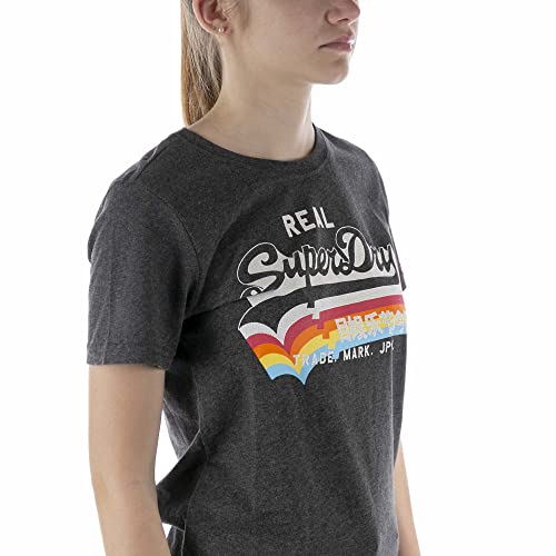Superdry VL NS Tee T-Shirt, Carbone Marl, L