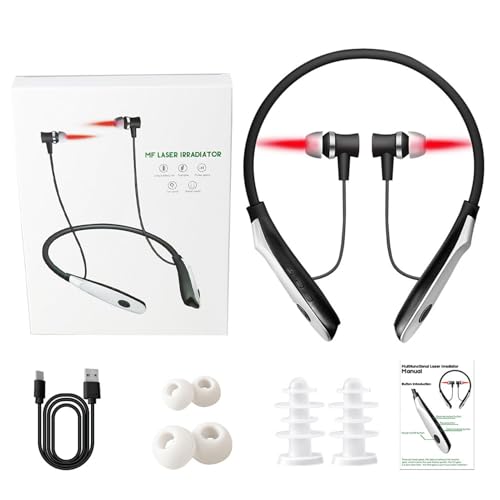 Dispositivo De Luz Roja Para Tinnitus, Tinnitus Infrarrojo De Luz Tratado | Plaus Para El Irradiador De Suspensión Del Cuello,Equipo De, Auriculares Con Irradiación Del Canal Auditivo Recarga