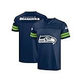 FOCO NFL Men's Officially Licensed Primary Logo Game Day Team Jersey (Large, Seattle Seahawks - Navy)