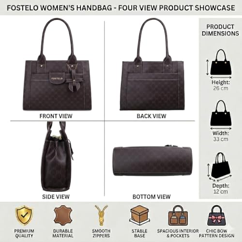 Image of Fostelo Women's Ocean Side Satchel Tote Handbag for Women | Ladies Purse | Stylish Shoulder Bag | Gift For Women