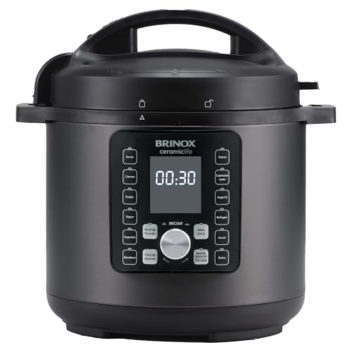 Panela de Pressão Elétrica Brinox Ceramic Life 6 Litros 127v