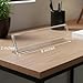 Acrylic Name Plates for Desks 12 Pack, Horizontal Slant Back 2x8 Sign Holder for Table Display, Tent Name Plate Display for Office Conference, Business Event, School Classroom (Clear)