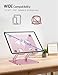 Aoviho Tablet Stand Holder for Desk, Adjustable Desktop Tablet Holder, Foldable Aluminum Tablet Mount for iPad pro 12.9, iPad Air Mini, Samsung Galaxy Tabs Z Fold Kindle Fire,4-12 inch, Rose Gold