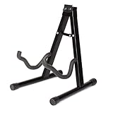 soporte para guitarra de madera  Soporte de Suelo para Guitarra Eléctrica Acústica Clásica Negro