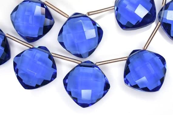 Tanzanite Quartz perles coussin pour bijoux haut de gamme