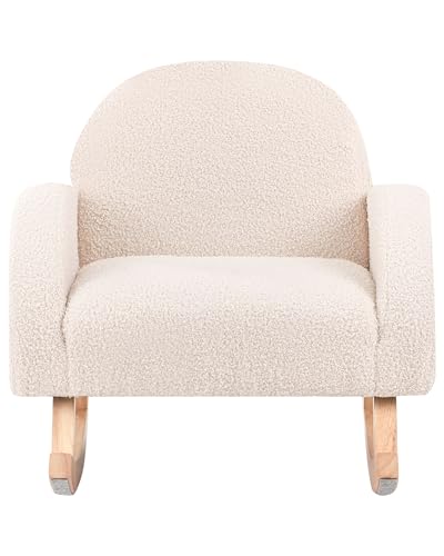 Beliani Silla Mecedora Infantil de boucl