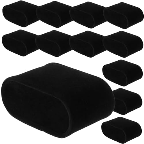 DEARMAMY 12個手表枕架 ブラックジュエリーディスプレイクッション 腕時計 ブレスレット展示用 クッションデコレーション収納用