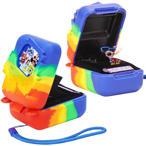 MGZNMTY Silicone Case for Bitzee Disney Interactive Toy Digital Pet and Case, Protective Skin Cover for New Bitsy Electronic Virtual Pet (Rainbow)