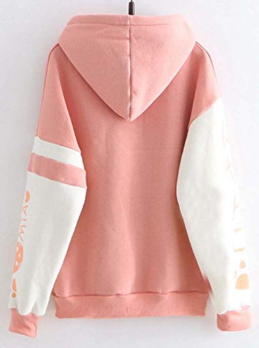 Crb Fashion Womens Teens Animal Anime Cosplay Cartoon Sweatshirt Shirt Hoodie Hoody Top Jumper Sweater (Pink Sweater) #TOP2