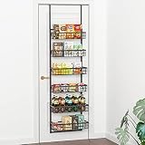 Over the Door Pantry Organizer, 6-Tier Adjustable Metal Baskets Pantry Door Organizer, Over Door Org