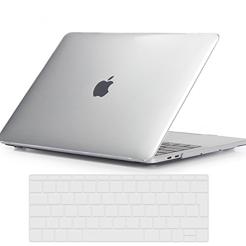 RYGOU MacBook Pro 13 2016 Funda, Clear Hard Cover con diseño de la UE Clear Keyboard Skin para MacBook Pro 13 Pulgadas sin Touch Bar y Touch ID Modelo A1708 (lanzado en Octubre de 2016)