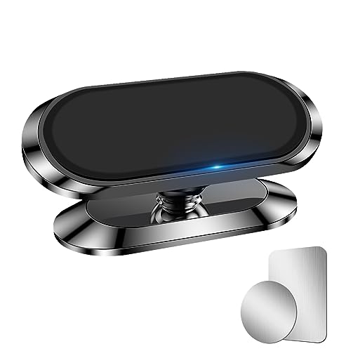 AXFEE Support Téléphone Voiture Magnetique, Porte Telephone Voiture 360° Rotation, 8 Aimant Fort, Porte Telephone Magnétique en Alliage Portable Universel pour...