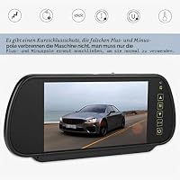 7 Zoll Auto Rückspiegel Display, 800x480 HD LED Einparkhilfe Bildschirm Monitor für VCD/DVD/GPS/Auto-Rückfahrkamer Frontkamera – Ansicht 8