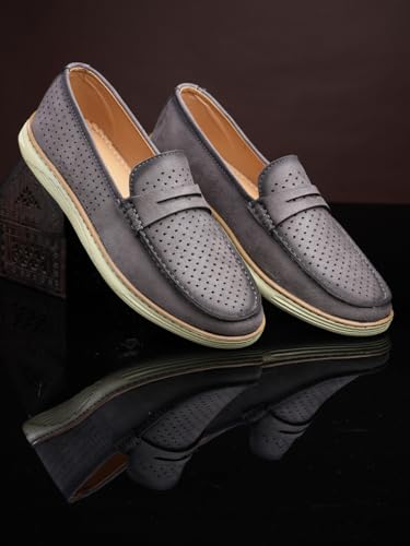 Image of Men's Denim Causal Loafers | Premium Breathable Upper | Driving Loafers | Lighweight Slip-On's | Soft Cushioned Insole | Super Flexible, Comfortable for Men