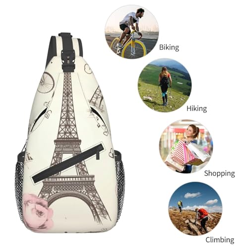 Bolso cruzado tipo sling para hombre y mujer negro miniatura 6